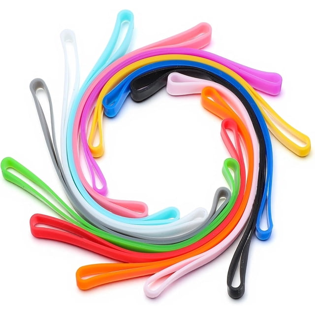 Mabor 12PCS Silicone Rubber Bands – Large Elastic Bands for Office, Books, File Folders, Notebooks, Cooking & DIY – 5.32 Inch Stretchable Silicone Bands