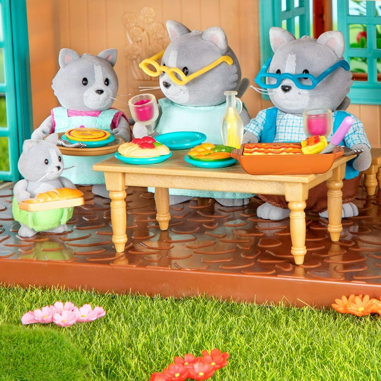 Li'l Woodzeez Miniature Animal Figurine Set - Daintypaw Cat Family