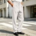 thumbnail image 6 of Mens Corduroy Pants Classic Fit Stretch Waist Casual Dress Pants Straight Leg Stretchy Tailored Business Slacks with Pocket, 6 of 8