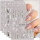 thumbnail image 2 of 6 piezas de pegatinas de uñas florales 5D con pegatinas de uñas adhesivas en relieve tridimensional Rojo Verde, 2 of 5