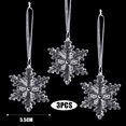 thumbnail image 3 of Acrylic Snowflake Drop Icicle Pendants Christmas Clear Crystal Ornaments Xmas Tree Hanging Pendants Home Party Decor New Year, 3 of 5
