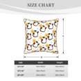 thumbnail image 2 of KLL Penguin With Flowers Decorative Throw Pillow Covers Velvet Soft for Couch Sofa Bedroom Living Room Outdoor (No pillow core)- 18"x18", 2 of 5