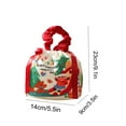 thumbnail image 2 of Reusable Velvet Santa Drawstring Bag for Holiday Candy and Festive Party Decorations, 2 of 5
