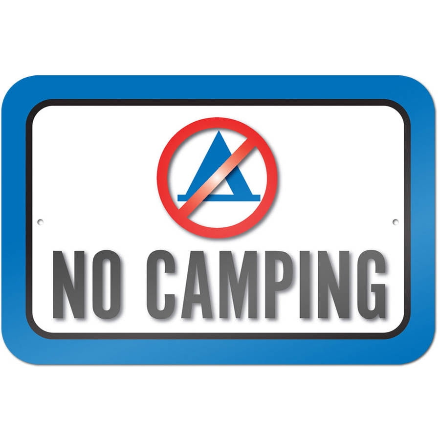 No Camping Sign - Walmart.com