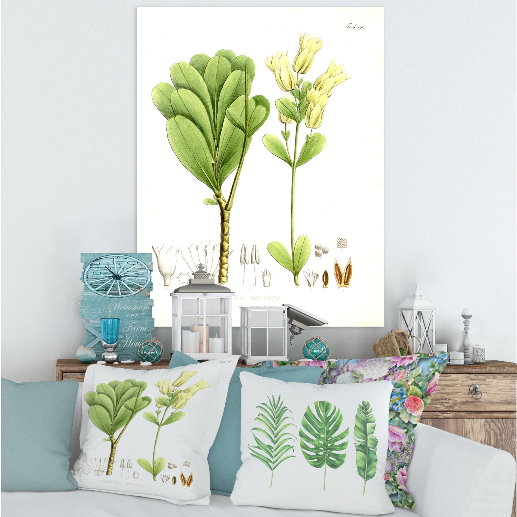 Designart ' Ancient Brazilian Plant III ' Traditional Canvas Wall Art Print