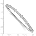thumbnail image 7 of Sterling Silver Cubic Zirconia Hinged Bangle Bracelet, 7 of 7