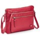 thumbnail image 1 of Bolso bandolera Wise Owl Accessories Small de cuero rojo, 1 of 6