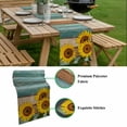 thumbnail image 5 of Sunflower Table Runner - 120 Inch Long, Kitchen Dining Table Runner Dresser Scarves, Yellow Spring Flora Botanical Teal Brown Wooden Farmhouse Decor for Coffee Tables Wedding Party Banquet, 5 of 8