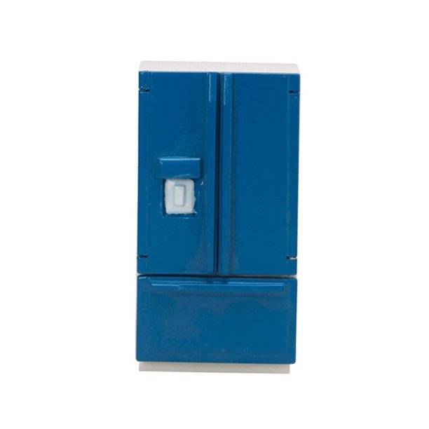 Mini refrigerador de doble puerta, muebles de casa de muñecas DIY, juego de regalo de juguete