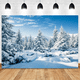 thumbnail image 4 of Fondo de fotografía de invierno con nieve de 210 x 150 cm, copos de nieve, árbol de Navidad, purpurina blanca, D, 4 of 8