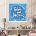 thumbnail image 3 of Designart 'Follow Your Dreams On Blue II' Modern Framed Art Print, 3 of 4