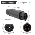 thumbnail image 5 of SAE Adaptor IEC 62196 2 to J1772 Type 1 Electric Cars Charging EV Vehicle Charger One Side Connecto, 5 of 5