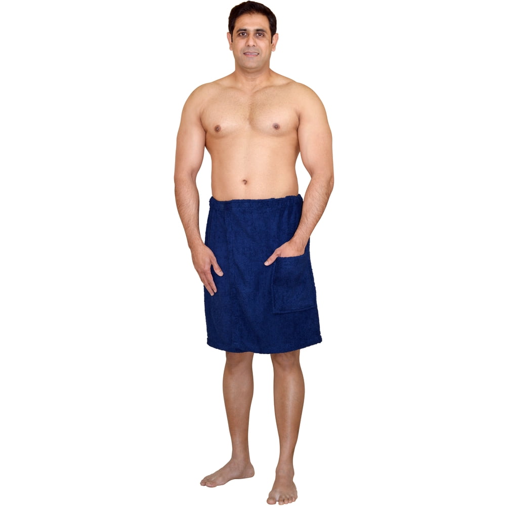 SKYLINEWEARS Mens 100 Terry Cotton Adjustable Velcro Spa Shower Towel