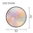 thumbnail image 5 of 36.2 Inch Round Floor Mat Rainbow-colored Stars and Dots Carpet Decor Rug for Living Room Bedroom, 5 of 6