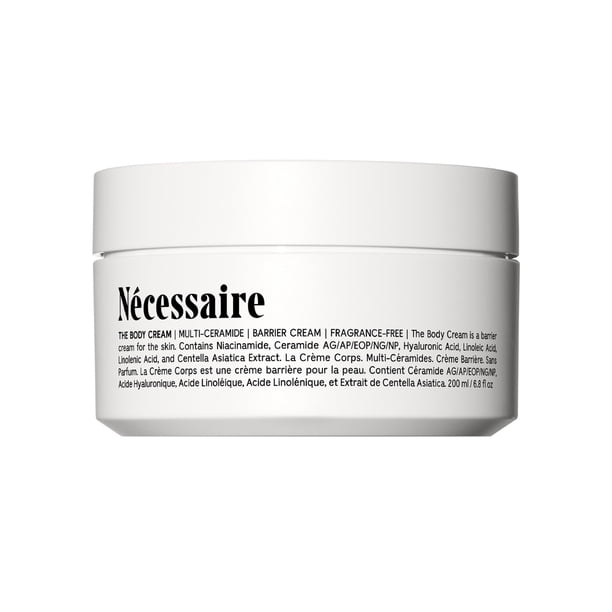N?cessaire The Body Cream - Rica reparación de barrera con 5% de niacinamida, 5 ceramidas esenciales + ácido hialurónico. Sin fragancia. No comedogénico. 200 ml / 6,8 onzas líquidas