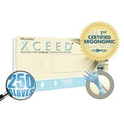 Microflex Small Blue 9.4" EXCEED 2.8 mil Latex-Free Nitrile Ambidextrous Non-Sterile Powder-Free Disposable Gloves With Textured Finger Tips And Beaded Cuffs (250 Gloves Per Box)