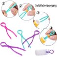 thumbnail image 4 of 60 pinzas para carrete de hilo, 3 colores, resistentes abrazaderas de plástico para máquina de coser y organizador de bobinas., 4 of 5