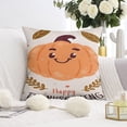 thumbnail image 4 of Cute Pumpkin Decorative Pillows Set Of 4, Linen Thanksgiving Throw Pillow Covers Home Decor, 4 of 5