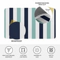 thumbnail image 3 of Turquoise Navy Blue Striped Door Mat Indoor Outdoor, Farmhouse Stripe Art Non Slip Welcome Mat with Rubber Backing, Absorbent Fabric Front Door Mats Entryway Rug for Home Patio Entrance 20"x31.5", 3 of 9