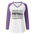 thumbnail image 3 of MKLEKYY Hauts de Gommage pour Femmes Chandails en Molleton Légers Décontractés à Col Rond Manches Longues Imprimé Graphique de Football T-Shirt, 3 of 3