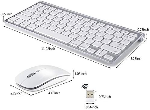 Wireless keyboard and mouse compatible with iMac MacBook and Windows computers (Wireless Blueprint)