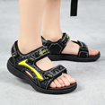 thumbnail image 4 of Huowey Boy Kids Sandals Open-Toe Hook And Loop Strap Casual Outdoor Summer Shoes For Daily Wear And Play Sport Shoes, Yellow, 4 of 9