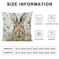 thumbnail image 6 of Nawypu Easter Pillow Covers Floral Rabbits Bunny Eggs Cross He is Risen Polka Dots Farmhouse Decorative Throw Pillowcases for Home Sofa Couch Decoration&nbsp;2pc, 6 of 6