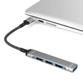 thumbnail image 2 of ruzhgo Alloy USB Hub Portable 4 Port Keyboard Headphone Adapter Office Notebook Computer Splitter Accessories with 10cm Cable Type-C Head Type-C Head, 2 of 6