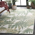 thumbnail image 3 of SAFAVIEH Barbados Cahir Botanical Indoor/Outdoor Area Rug, Ivory/Green, 8' x 10'5", 3 of 13