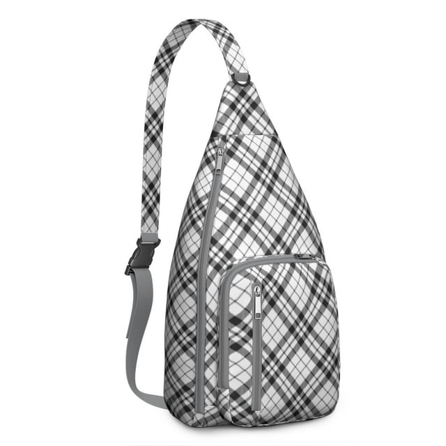 Sac à Dos à Bandoulière Classique à Carreaux Buffalo - Sac Bandoulière à Carreaux Rouges et Noirs, Sac à la Mode pour les Voyages d'Hiver