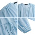 thumbnail image 5 of Blusa holgada de manga larga con cuello en V y manga larga para mujer Fridja  fhghd2031, 5 of 5