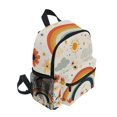 thumbnail image 2 of FORMRS School Backpack with Front Zippered Pocket 12" Student Travel Daypack, Cute Rainbow, 2 of 6