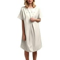 thumbnail image 2 of Tshirt Dress Women Summer Short Sleeve Crewneck Loose Fit Casual Knee Length Midi Dresses T Shirt Dresses for Women, 2 of 8