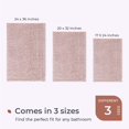 thumbnail image 6 of Chenille Bathroom Rugs Mat 32"x20", Non-Slip Bath Mat for Bathroom Floor & BathTub, Washable Soft Shower Shag Bath Rugs, Fluffy Thick Water Absorbent Microfiber Shower Mat, Dusty Pink, 6 of 6