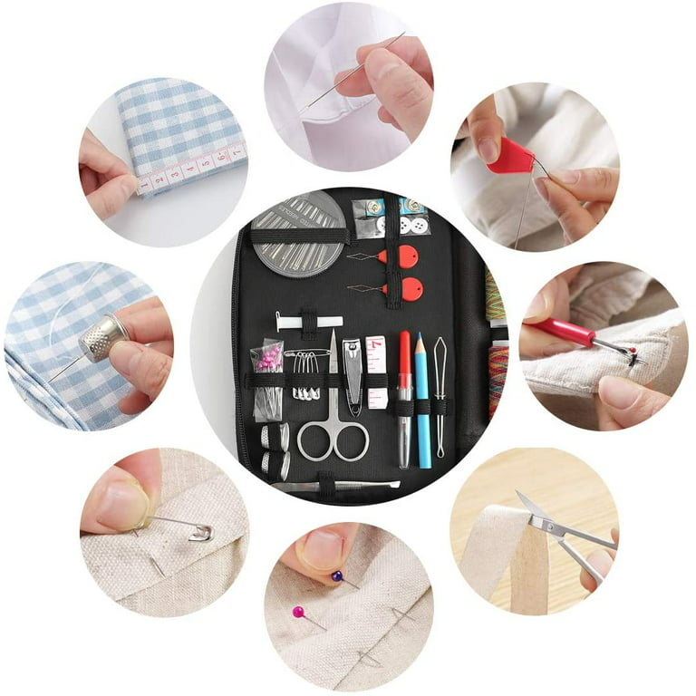 Goyunwell 228pcs Large Sewing Kit for Adults Complete Sew Set Needle and  Thread for Beginners Travel Basic Home Sewing Repair Kits 
