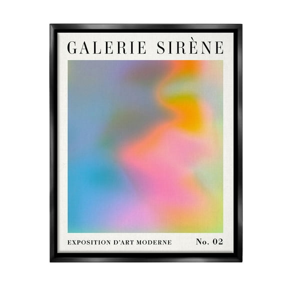 Stupell Industries Swirled Patterned Hues Abstract Painting Black Floater Framed Canvas Art Print Wall Art, 17 x 21