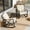 White-Three-piece set, variant on Fnova Outdoor Side Table, Small Patio Table with Tempered Glass Top, Heavy Duty Metal Frame, 220 LBS Weight Capacity, Modern Accent Table for Patio Balcony Garden Poolside
