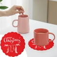 thumbnail image 2 of Vwrxbz Christmas Coasters Felt Cup Mat Holiday Table Decoration Set, 2 of 9