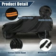 thumbnail image 6 of Unique Bargains Black Car Cover for Jeep Wrangler JK 4 Door 2007-2017 Waterproof Sun Rain Snow Protection Bar Design, 6 of 7