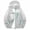 White, variant on GUZOM Mens UPF 50  Sun Protection Jacket Lightweight Packable Hooded Green with Visor Zippered Pockets,Size L