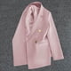 thumbnail image 1 of Blazer de mujer, moda informal, color liso, bolsillo, cuello vuelto, blusa de manga larga, blazer, blusa de dacrón para mujer, 1 of 3