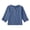 Blue, variant on EnJoCho Toddler Girls Buttons V Neck Tshirts Solid Cotton Linen Short Sleeve Blouse 2025 Summer Outfits Kids Casual Tees Tops