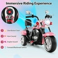 thumbnail image 4 of Gymax 6V Electric Kids Motorcycle 3-Wheel Ride On Toy w/ Adjustable Headlight Pink, 4 of 10