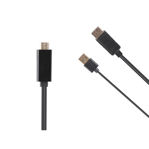Monoprice HDMI to Displayport 1.2a Cable 3 Feet 4K60Hz, For Blu