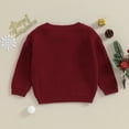thumbnail image 6 of Toddler Baby Girl Boy Christmas Outfit Knit Sweater Long Sleeve Crewneck Warm Pullover Sweatshirt Top Fall Winter Clothes, 6 of 7