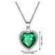 thumbnail image 4 of Collar con corazón de cristal y piedras preciosas, de estilo clásico y temperamento clásico Collar Corazón del océano, 4 of 6