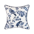 thumbnail image 2 of Donna Sharp Checkerboard Indigo Love 2PC Cotton Pillow Set, 2 of 8
