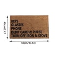 thumbnail image 3 of WHEANG Clearance Funny Doormat Key Glasses Phone Debit Card Welcome Doormat Funny Gift Home Doormat, 3 of 3