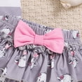 thumbnail image 4 of TOWED22 Baby Girl Clothes Newborn Summer Outfits Short Sleeve Romper Ruffle Bloomers Shorts with Headband(Grey,0-3 M), 4 of 7