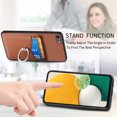 thumbnail image 4 of Carbon Fiber Patterned Case for iPhone 7 Plus, iPhone 8 Plus, Wallet case with [360°Rotation Ring Kickstand] Credit Card Holder,PU Leather Shockproof Cover Women Men, Brown, 4 of 8